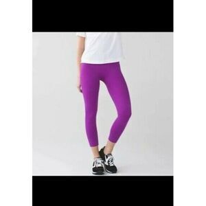 Lululemon Zone in Crop Purple Leggings Size 6